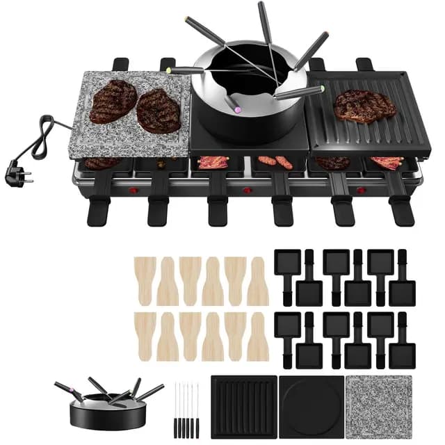 LZQ Raclette Grill mit Fondue