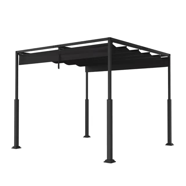 NAIZY 3x3m Gartenpavillon mit Schiebedach