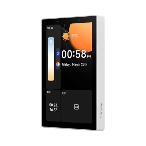 SONOFF NSPanel Pro 120 Smart Home Control Panel mit Integriertem Zigbee Gateway und Heimsicherheit, Energieüberwachung, Kameraanzeigefunktionen (weiß)