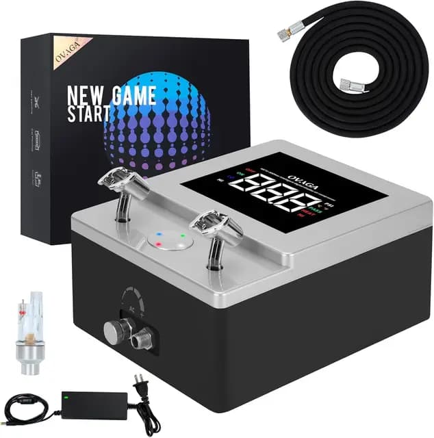 Pro-Grade Airbrush-Kompressor, Hochleistungs-Mini-Kompressor mit intelligentem Digitaldisplay und präziser Druckregelung für Modellmalerei
