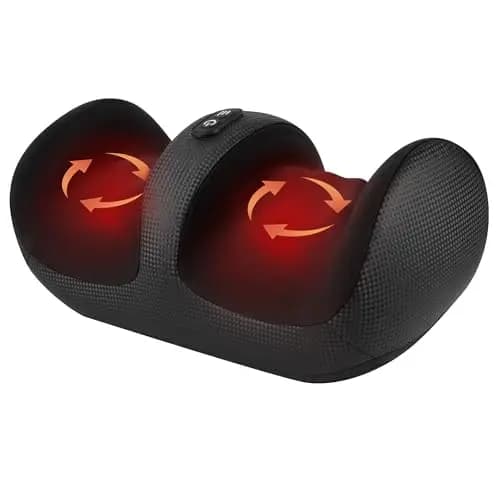 Nekteck Shiatsu Fußmassagegerät mit Wärme - Elektrisches Massagegerät mit Roller gegen Schmerzen, für bessere Durchblutung - Ideal gegen Neuropathie