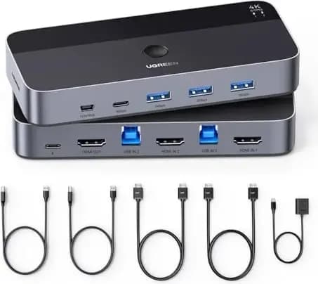 Ugreen KVM-Switch HDMI 2.0 USB 3.0 4K 60Hz 2-Port