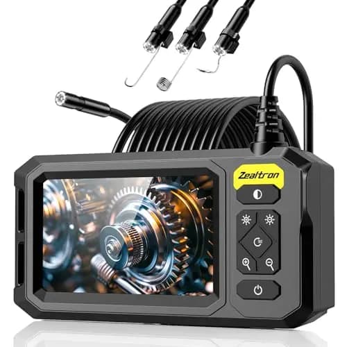 Zealtron Endoskopkamera 8 mm 1080P HD mit 4,3"-IPS-Display 5 m