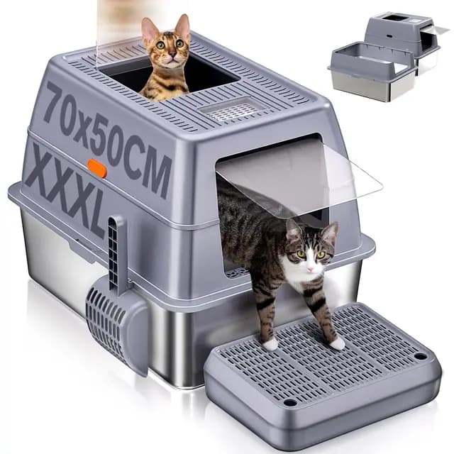HASKARE Edelstahl Katzentoilette