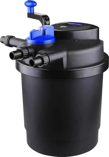 AquaOne Druckteichfilter CPF-2500 I Teichfilter für Teiche bis 6.000 Liter I Bio Teich Filter inkl.11 Watt UVC Klärer mit Kurbelreinigung I schwebealgenfreies klares Wasser – Bild 1