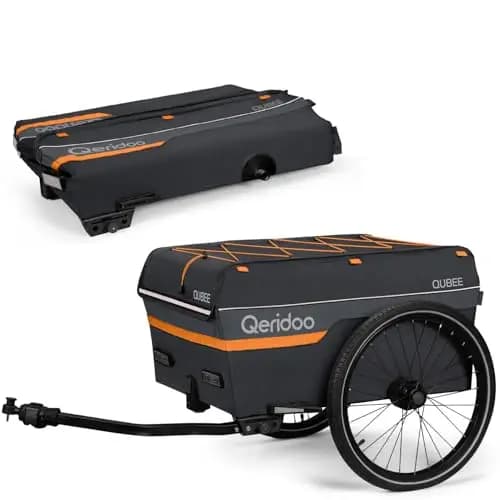 Qeridoo Qubee | Klappbarer Lastenanhänger | Fahrradanhänger & Bollerwagen faltbar mit Luftreifen | Fahrrad Zubehör Transport | Bike Trailer