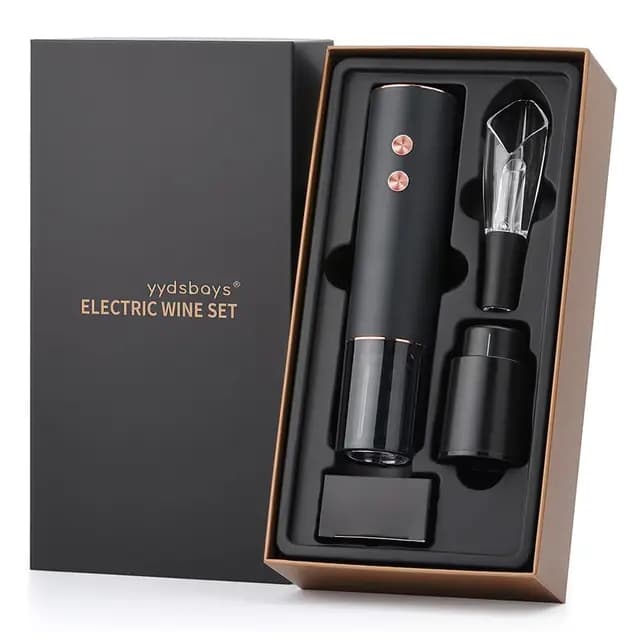 Korkenzieher Wein Weinöffner Elektrisch Automatischer Flaschenöffner Professionell für Weinliebhaber Luxusgeschenk (Gold, Set, Geschenkbox, Wiederaufladbar)
