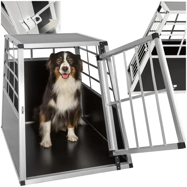 tectake Aluminium Hundebox Single Groß – Bild 1