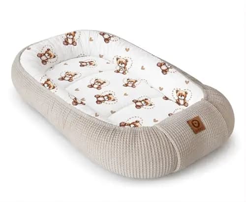 SleepeSheep Babynestchen Waffel Baumwolle