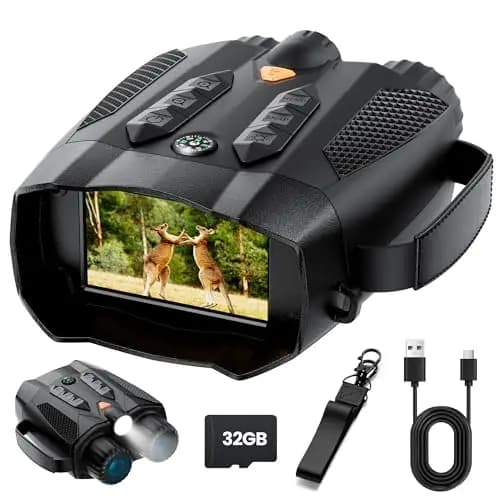 Nachtsichtgerät Jagd Militär 4K: Fernglas Nachtsichtgeräte für Camping - Infrarot Kamera 10X Digitalzoom - Elektronische Geschenke für Ehemänner/Väter/Männer - Wiederaufladbare Fernglas mit Nachtsicht