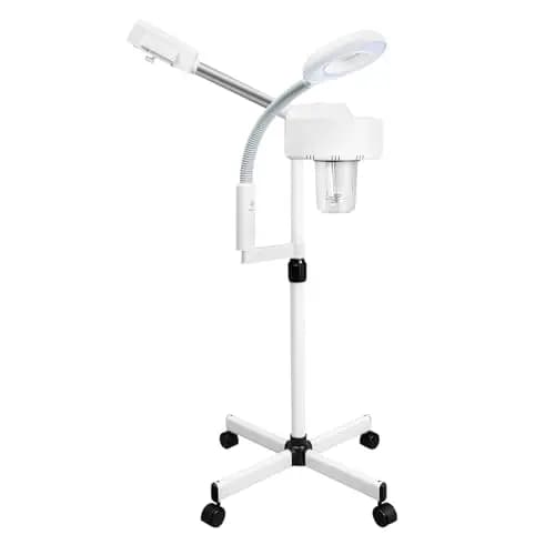 ZHINELY Gesichtsdampfer 2-in-1 800W mit Standfuß und 5-fach-Lupe
