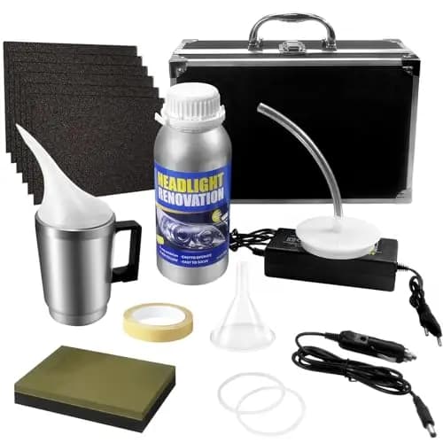 Scheinwerfer-Reparatur-Set,Scheinwerfer Aufbereitung Set Scheinwerfer Polierset,Scheinwerfer Politur Reparaturwerkzeug,Zerstäubungsbecher Scheinwerfer Bedampfen Set für Vergilbung/Kratzer