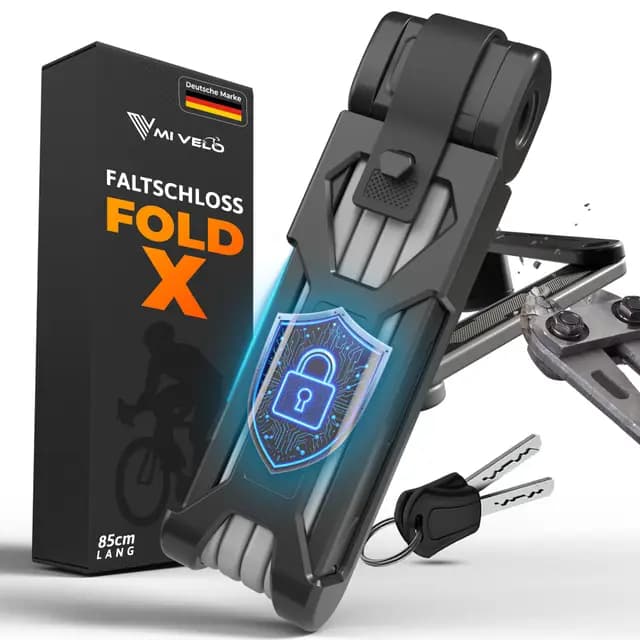 MIVELO FOLD-X Faltschloss 85 cm mit Schlüssel – Bild 1