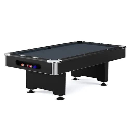 Automaten Hoffmann Billardtisch Club Pro III | Schieferplatte, Nivellierfüße, K-55 Bandenprofil | Für Verein u. Indoor | Naturkautschuk Banden, einfache Tuchbespannung