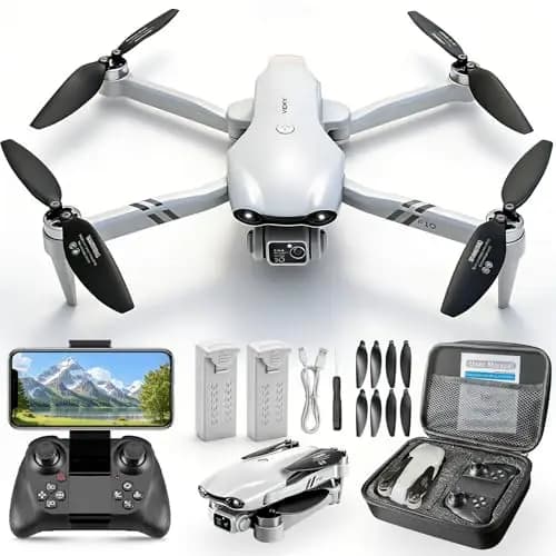 Jiakora Drohne mit Kamera für Kinder und Erwachsene, WiFi FPV Bürstenlosem Motor RC Drohne, Quadcopter mit 2 Akku, Flughöhe halten, faltbare Mini Drone Spielzeug Geschenk für Anfänger, Jungen Mädchen