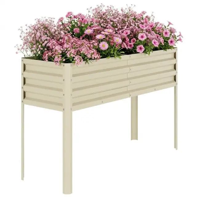 Acekool Hochbeet Metall Creme
