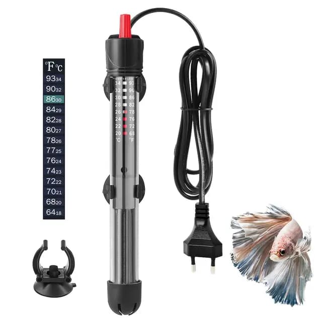 FEDOUR Aquarienheizer 100W Quarzglas mit Thermostat (40–120 l)