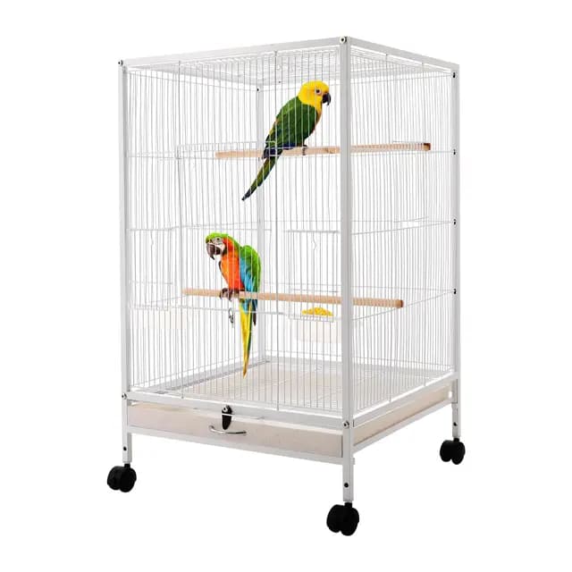 HIKUUER Vogelkäfig Weiß