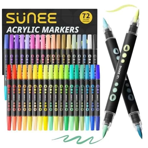 SUNEE Dual Brush Tip Acrylmarker Set