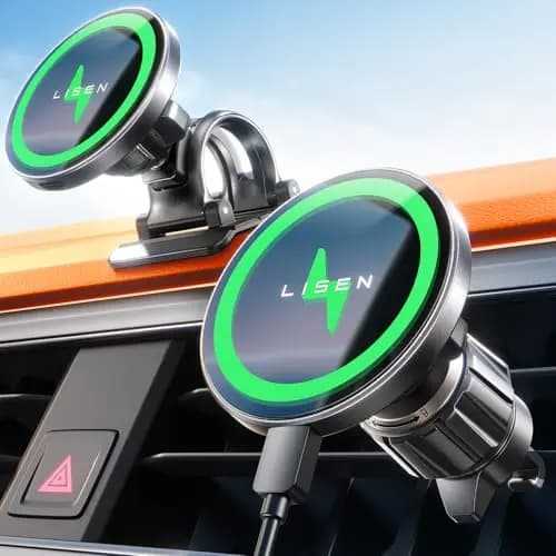 LISEN MagSafe Autohalterung mit 15W Wireless Charger