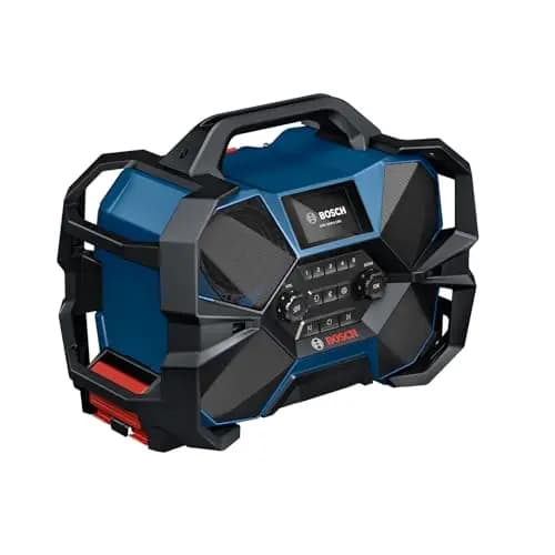 Bosch Professional 18V/12V System Akku-Baustellenradio GPB 18VH-6 SRC (Laden im Werkzeug für 18V & 12V, inkl. Flaschenöffner, 2X AAA-Batterie, Displayschutzfolie, ohne Akku/Ladegerät)