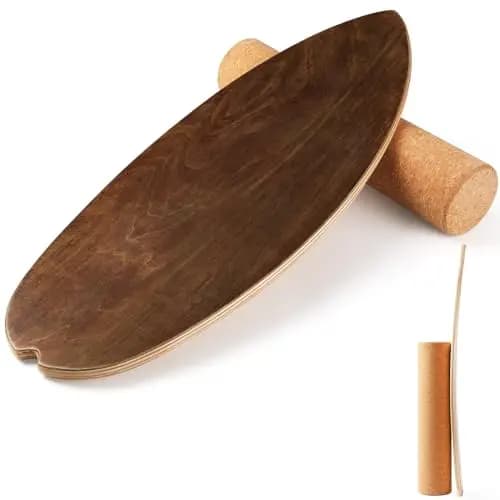 Cowiewie Balance Board Ahornholz mit Korkrolle