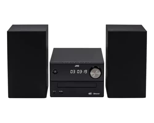 JVC UX-C25DAB - Micro HiFi-System mit CD, USB, Bluetooth, DAB+, UKW-RDS, Line-In und IR-Fernbedienung, Schwarz