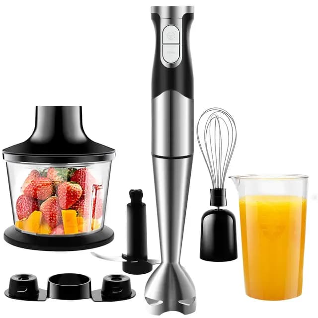 NWOUIIAY Stabmixer-Set 6-in-1 1200W Edelstahl – Bild 1