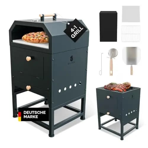 Balheka Pizzaofen Outdoor 2-in-1