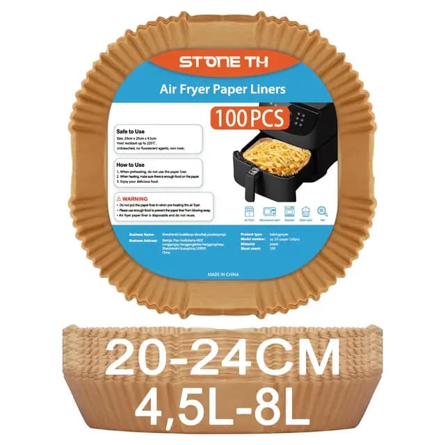Stone TH Backpapier für Heißluftfritteuse