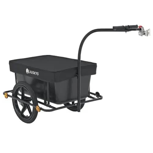 Juskys Fahrradanhänger Lastenanhänger 90 Liter