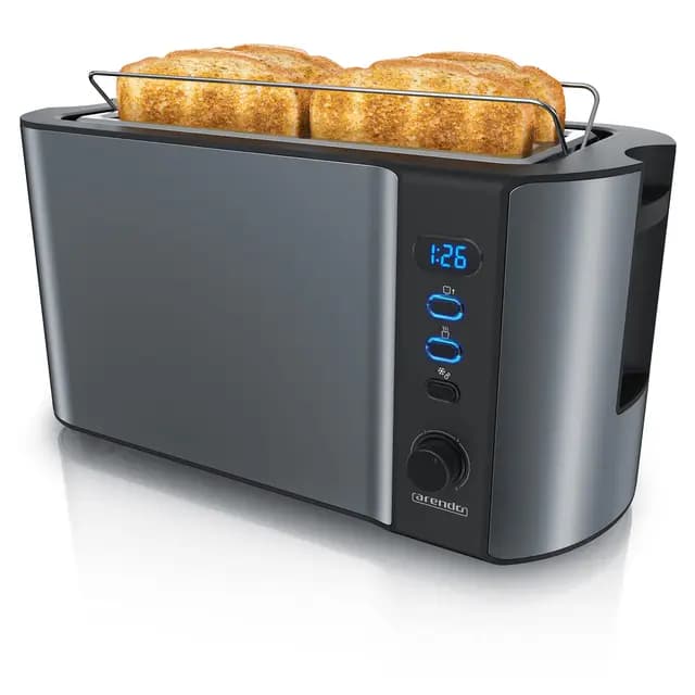 Arendo 4-Scheiben Edelstahl Toaster