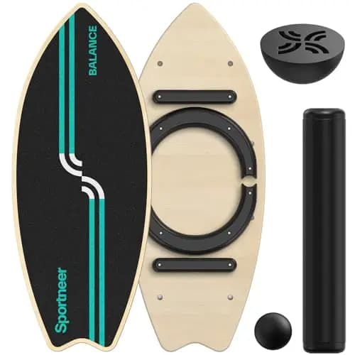 Sportneer BTE-05 Balance Board 8-in-1 mit Rolle, Gummiball & Halbkugel