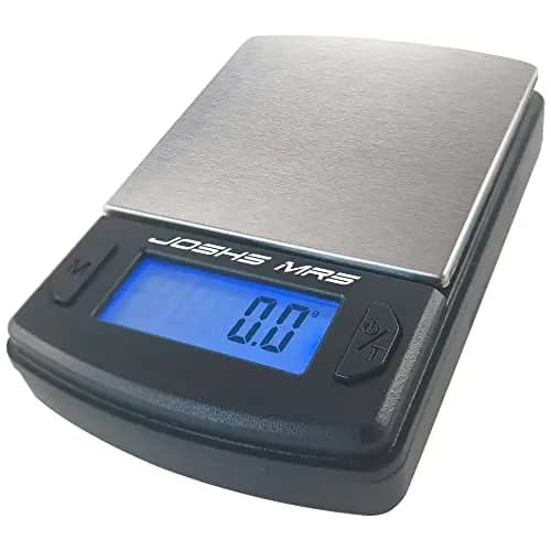 Joshs Digitalwaage MR5 | Feinwaage die in 0,1 g Schritten präzise bis 500g oder 0,5 kg wiegt | Taschenwaage | Münzwaage | Gramm | Briefwaage | LCD Anzeige