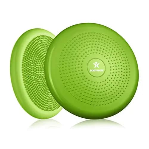 BODYMATE Balance Kissen mit Pumpe, Ø 34 cm | Propriozeptives Kissen, instabiles Kissen, aufblasbares Kissen | Rumpftraining, Rücken, Fitness, Reha, Koordination