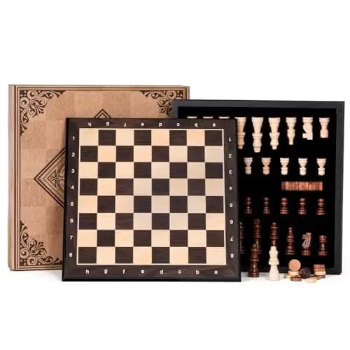 Peradix Magnetisches Holz-Schachspiel