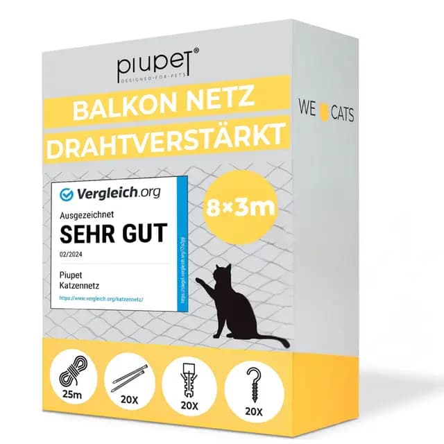 PiuPet Katzennetz Drahtverstärkt
