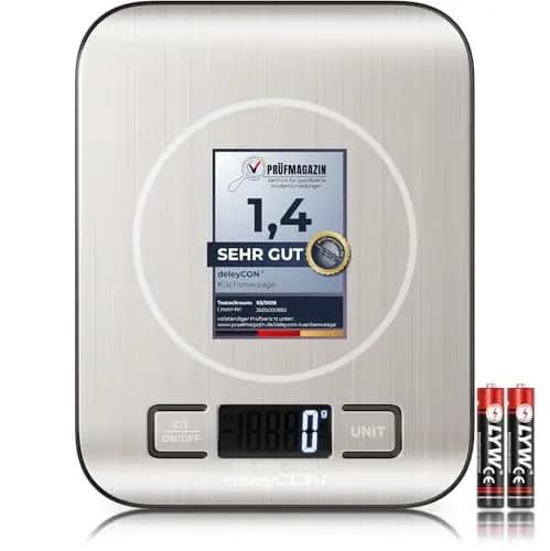 deleyCON Digitale Küchenwaage MK6927 Silber – Bild 1