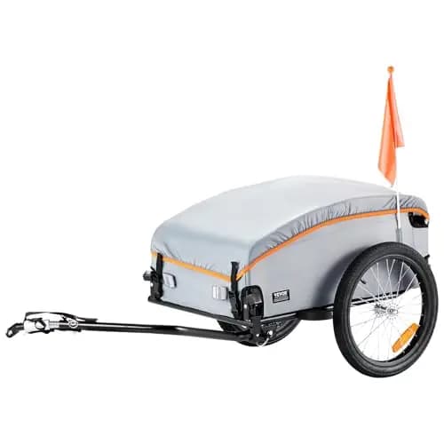 VEVOR Fahrrad-Lastenanhänger, 88/100/72,6 kg Tragfähigkeit, robuster Fahrradwagen, zusammenklappbar, kompakt, mit Universalkupplung