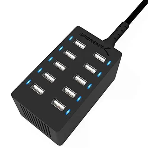 Sabrent 60W 10-Port USB-Ladestation
