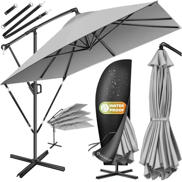 KESSER 250x250cm Kurbelschirm