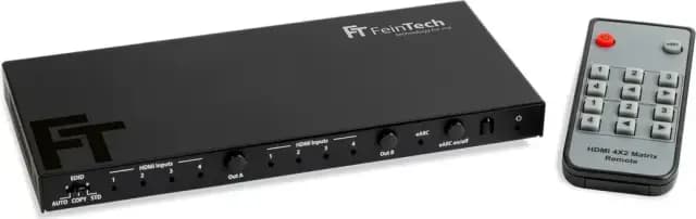 FeinTech HDMI eARC Matrix Switch 4x2
