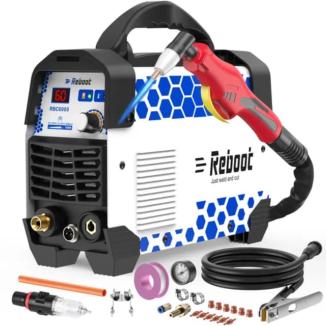 Plasmaschneider CUT 60 Digitaler IGBT - Inverter 240V 60Amp, Sauberer Schnitt von 1/2", RBC6000 5GEN, Ideal für DIY - und Industrieprojekte