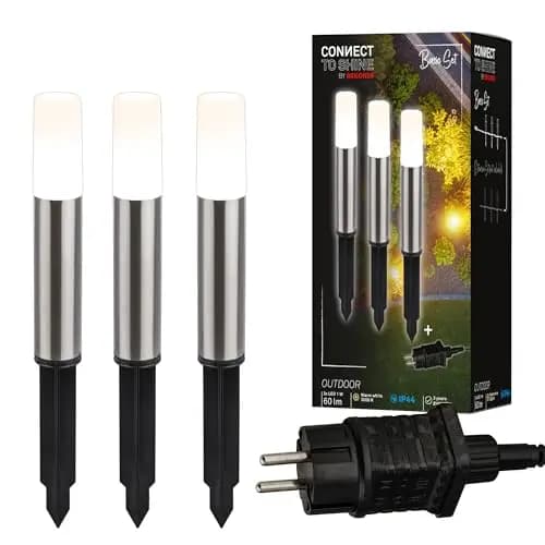 BRILONER LED Gartenpollerleuchte 3er Set
