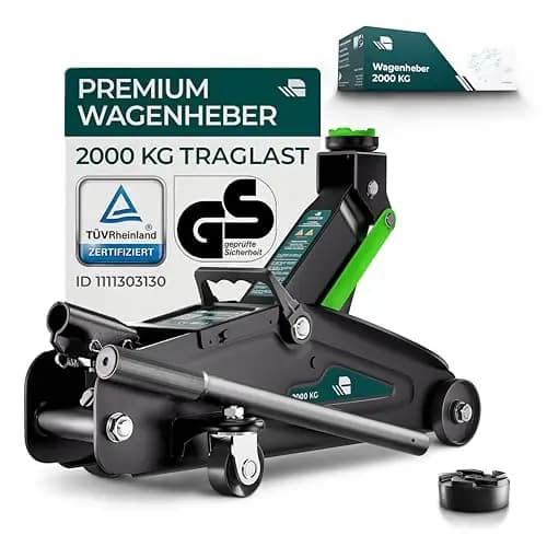 CargoVA Rangierwagenheber 2T hydraulisch | TÜV-Zertifiziert | Hubhöhe 130-330mm | Ideal für PKW & SUV zum Reifenwechsel – Bild 1