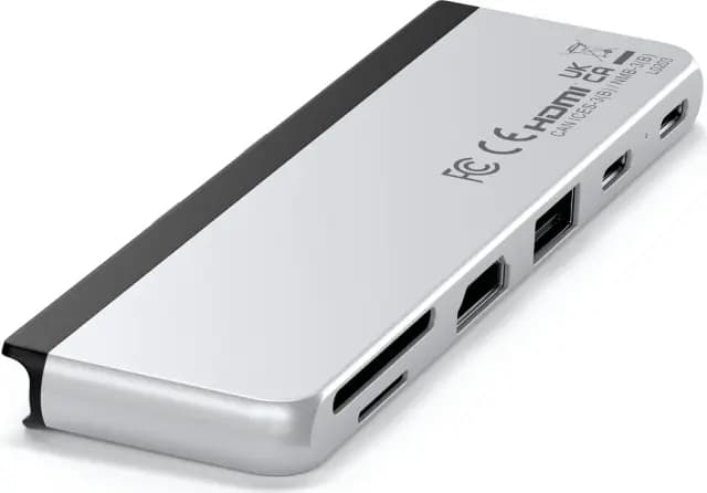Satechi Dual USB-C Hub For Surface Pro 9, silber, 2x USB4 [Stecker]