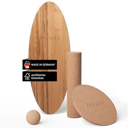Favvity Core Balance Board Eichenholz Oval