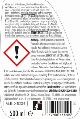 SONAX FelgenBeast Felgenreiniger – Bild 1
