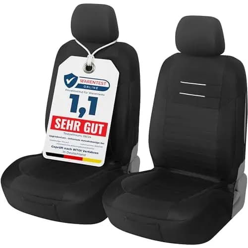 Upgrade4cars Vordersitzbezüge Set Schwarz