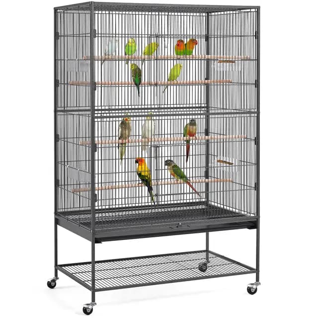 Yaheetech Vogelkäfig mit Rollen